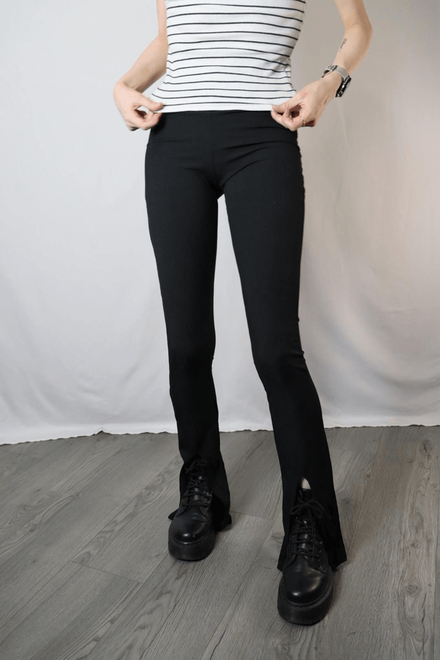 Front Split Flare Trousers