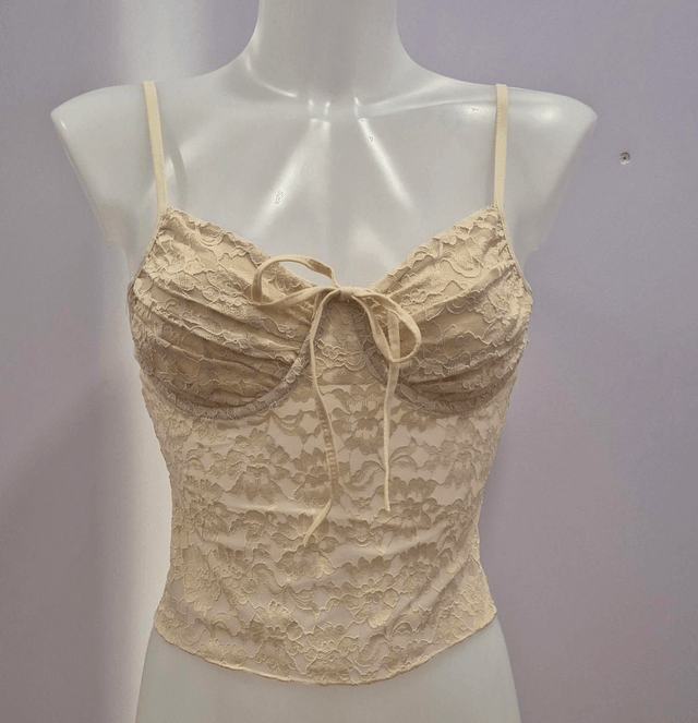 Floral Lace Crop Vest