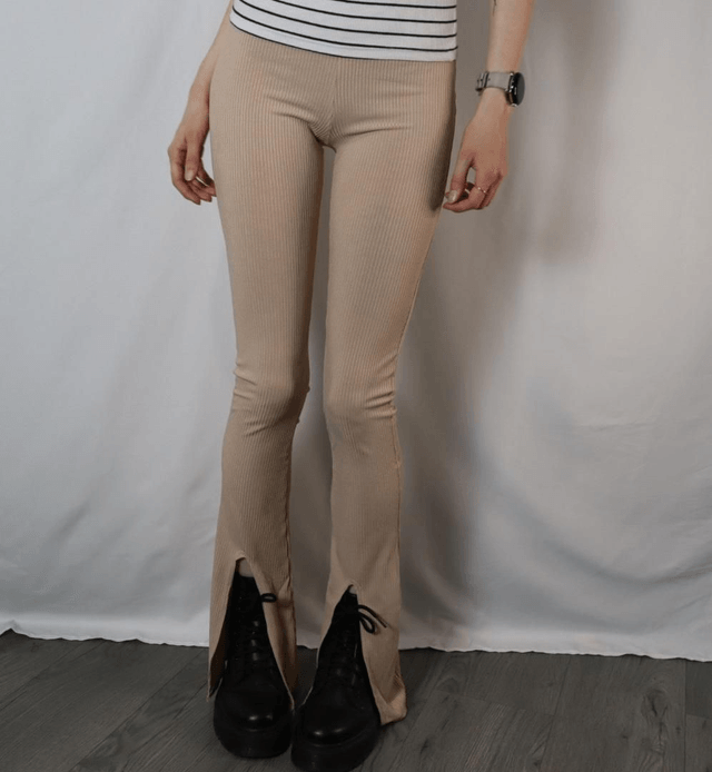 Front Split Flare Trousers