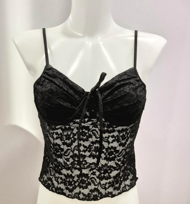 Floral Lace Crop Vest