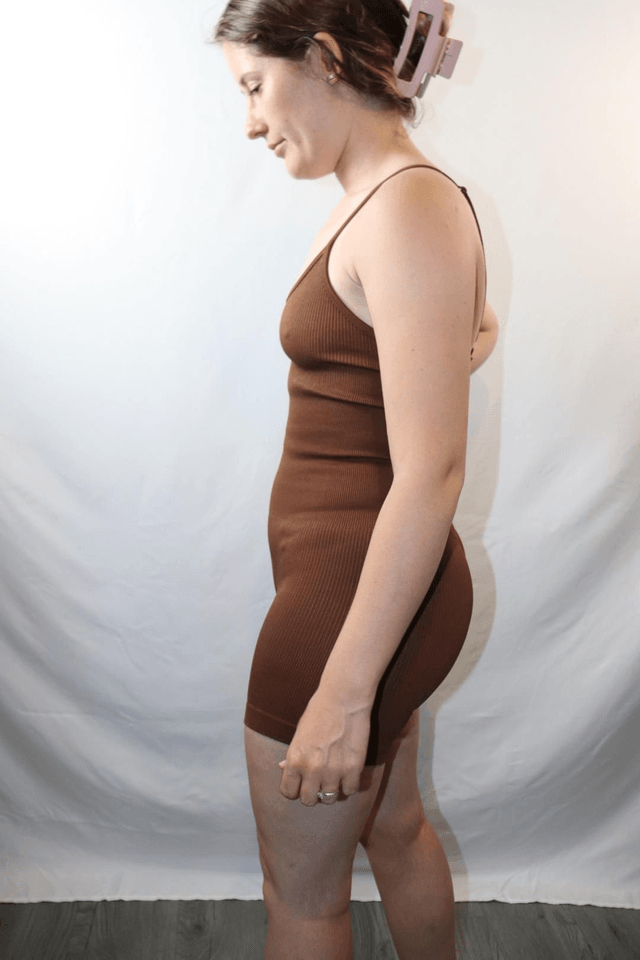 Ribbed Thin Strap Bodysuit