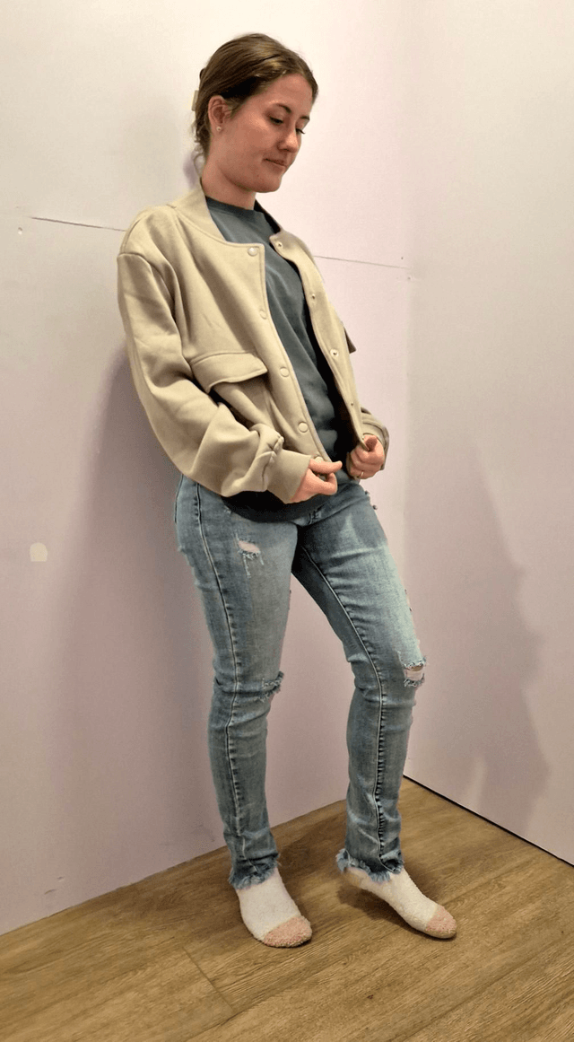 Fleece Crop Bomber Jacket