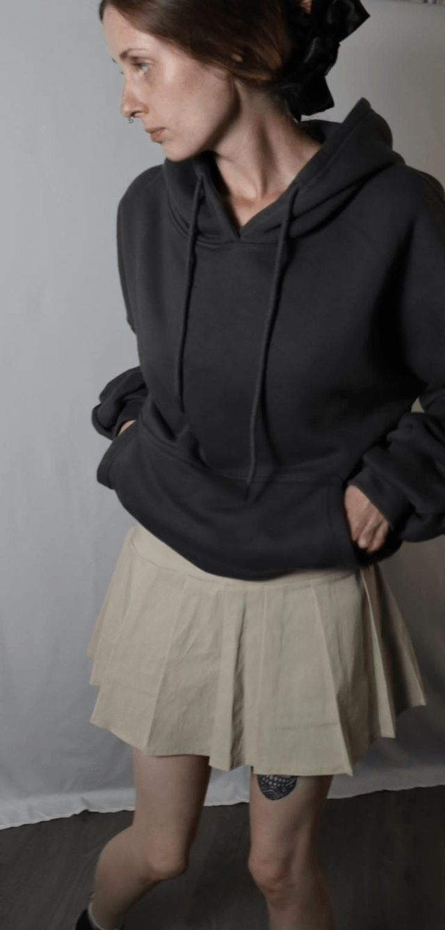 Beige Pleated Skort