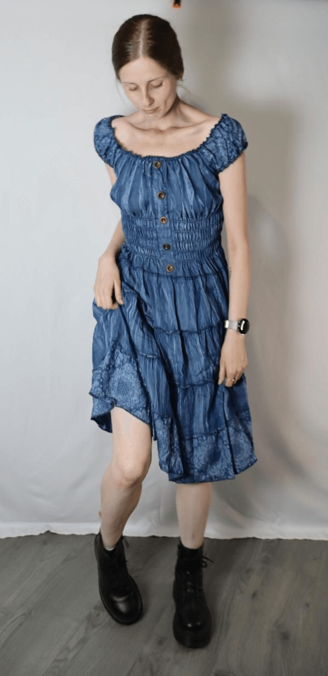 Short Denim Look Dress
