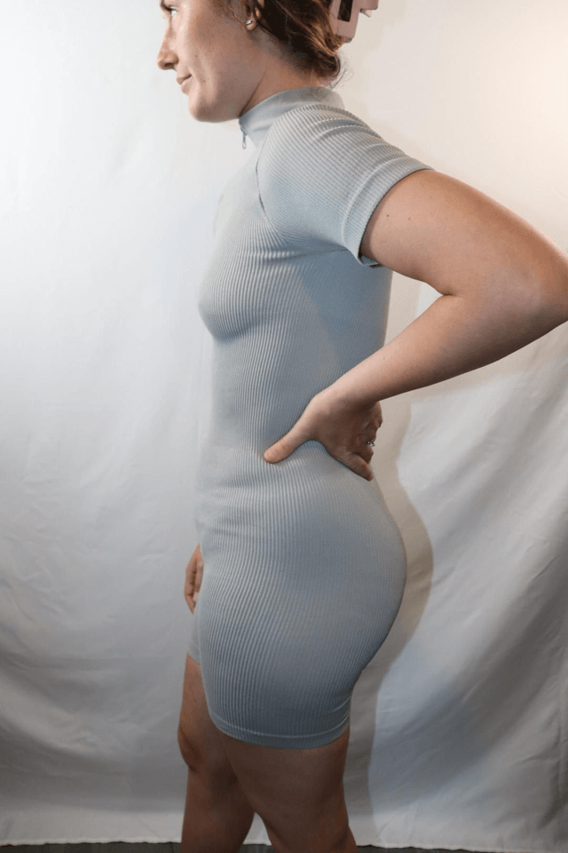 Zip Ribbed Bodysuit