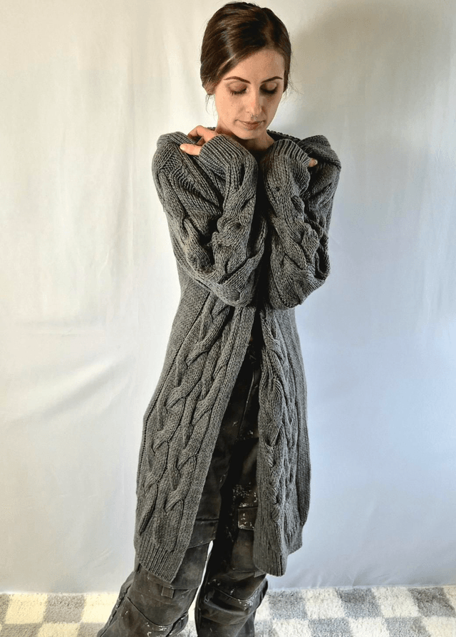 Hooded Knit Cardigan