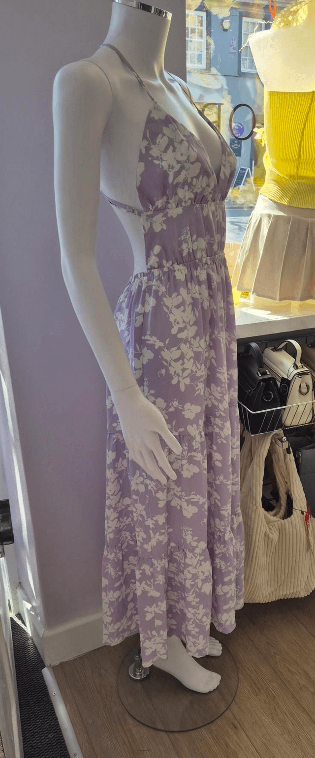 Lilac Floral Maxi Dress
