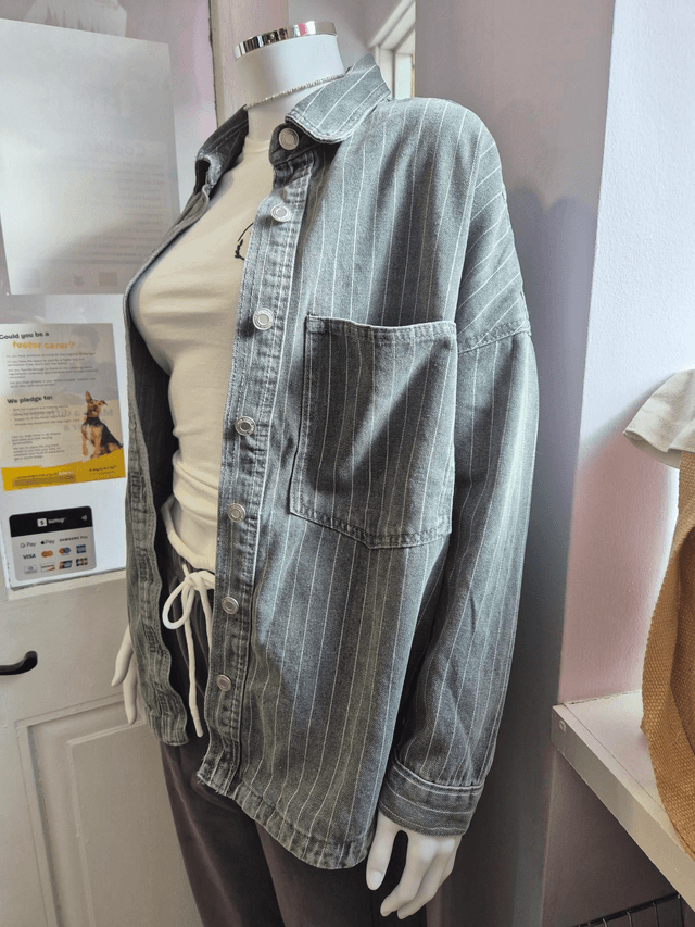 Stripe Denim Shacket