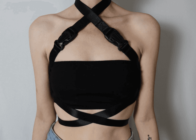 Black Buckle Bralette
