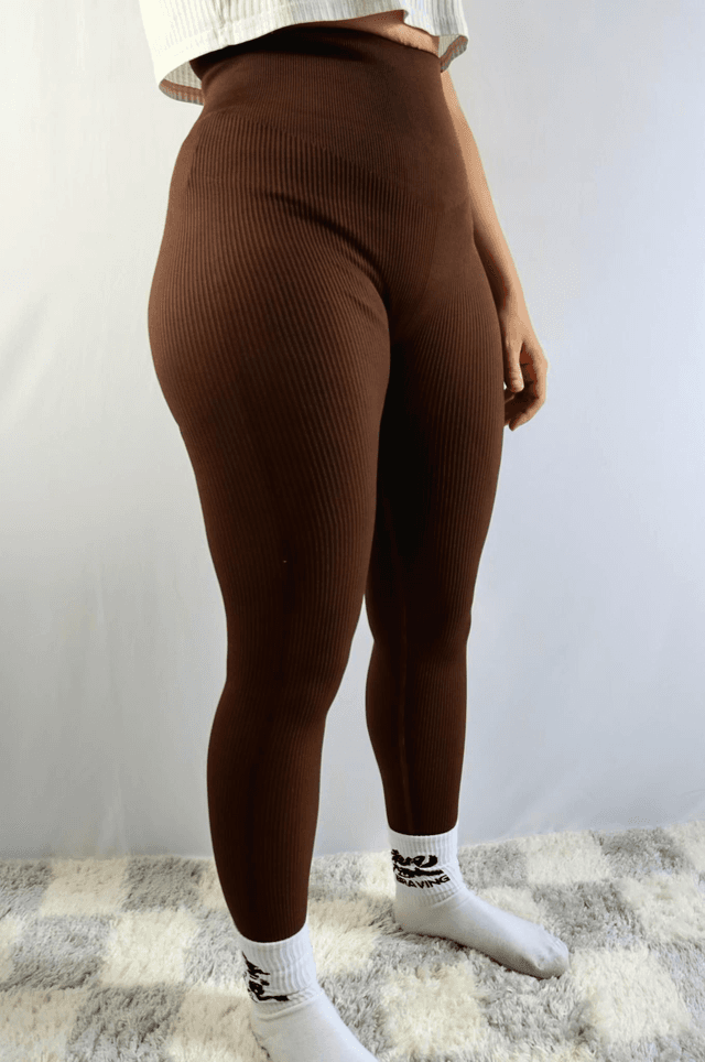 High Waist Ribbed Leggings