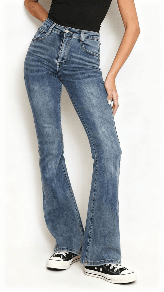 Vintage denim fit &amp; flare Jeans