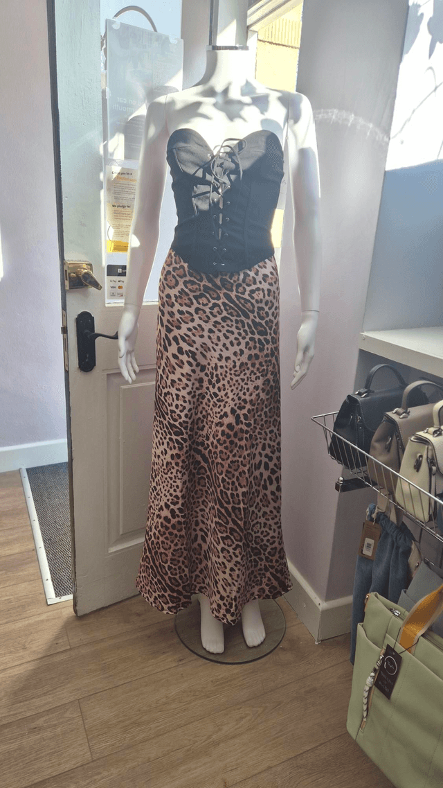 Leopard Slip Skirt